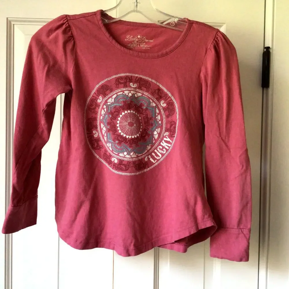 Lucky Brand Girl's Long Sleeve Top Sz L